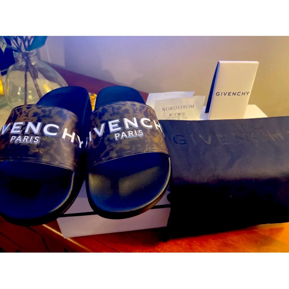 Authentic Givenchy Tortoise Pool Slides - image 1